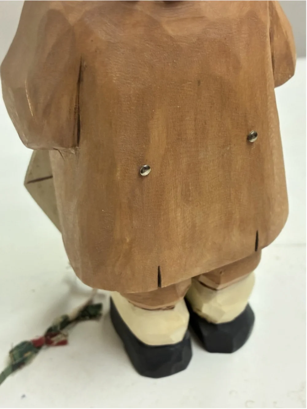 2000 Vintage Folk Art Wood Carved Ben Franklin John & Gloria Broniak 8” SIGNED